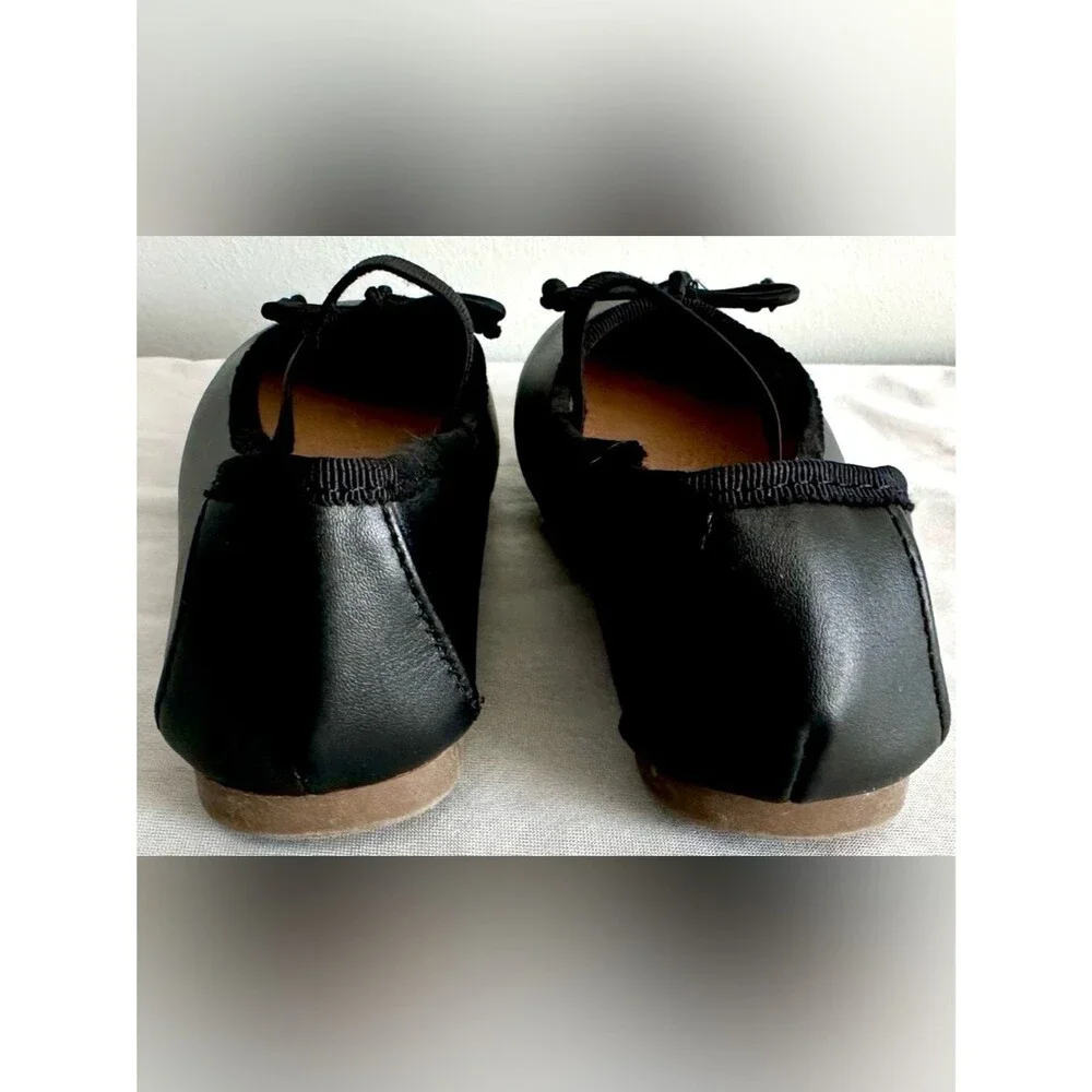 Cat & Jack Girls Size 8 Black Mary Jane Ballet Flats – Bow Detail Dress Shoes